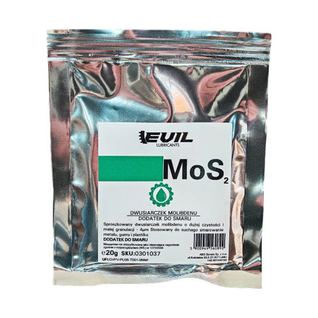 Dwusiarczek Molibdenu MoS2 Techniczny Proszek 4um - Dodatek do smarów 20 g