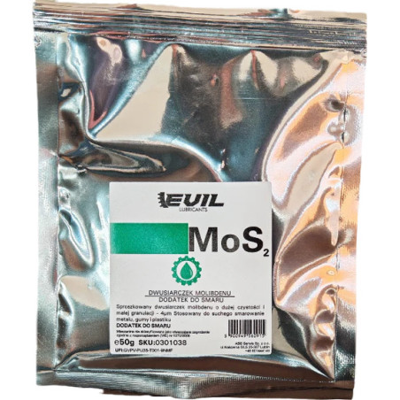 Dwusiarczek Molibdenu MoS2 Techniczny Proszek 4μm - Dodatek do smarów 50 g